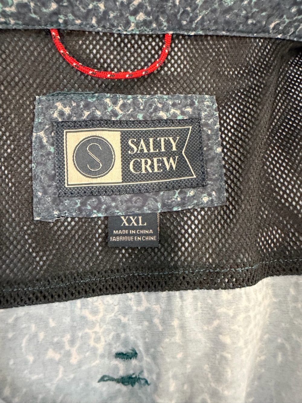 Salty Crew Short Sleeve Button-Down in Blue Green Print - Picture 2 of 5